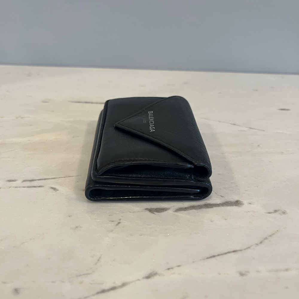 Balenciaga papier mini trifold black leather wallet - Picture 11 of 11